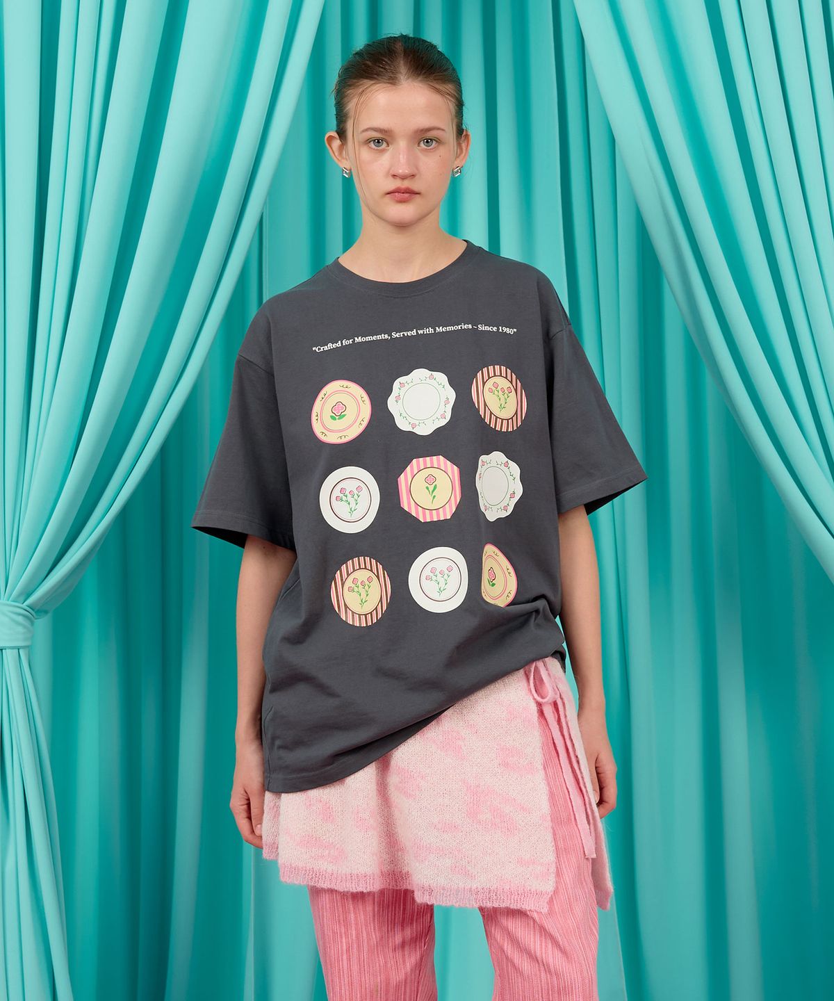 헤레틱(HERETIC) HERETIC PLATE T-SHIRT / charcoal