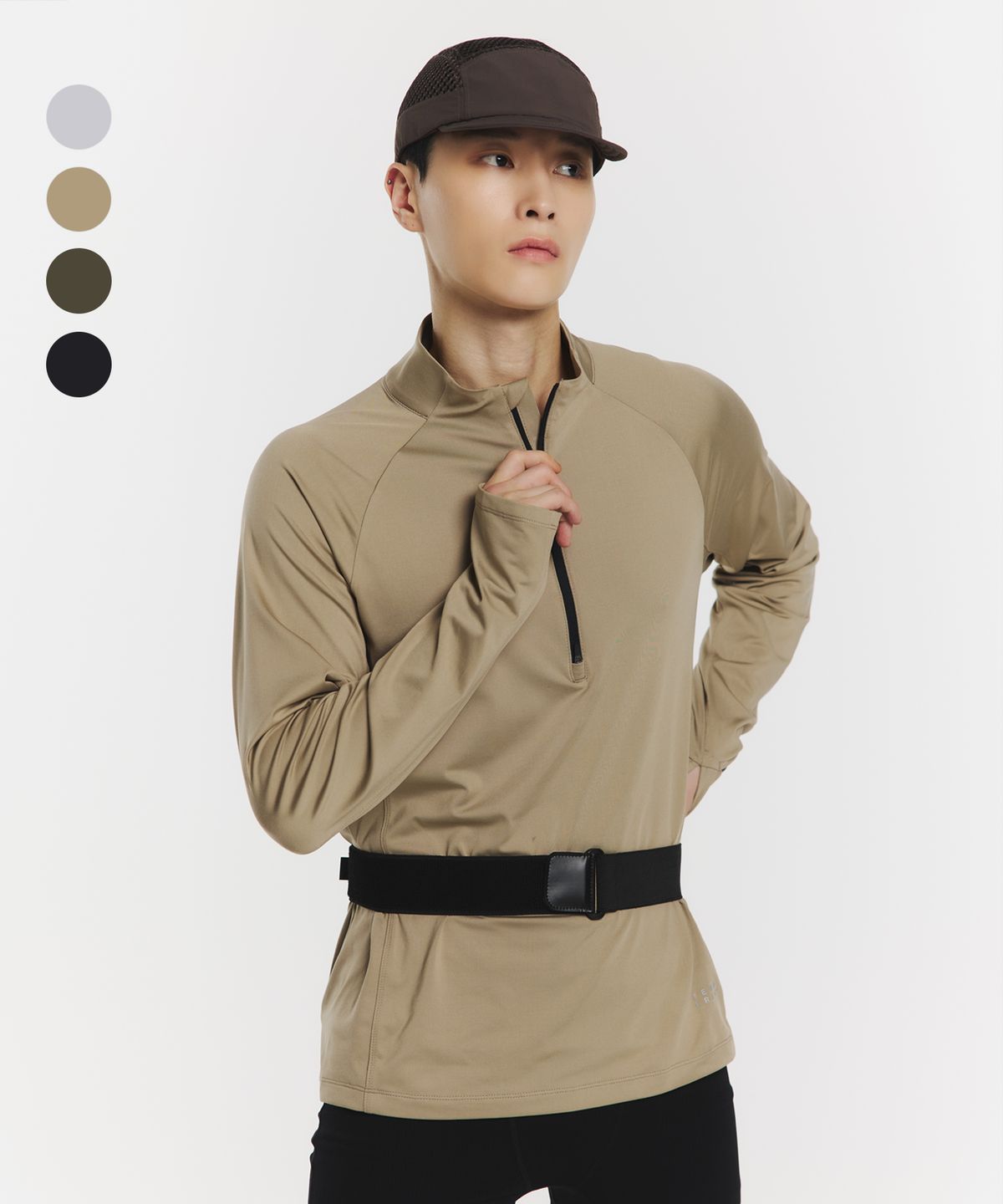 무신사 스탠다드 스포츠(MUSINSA STANDARD SPORTS) [시티러닝] 웜액트 하프집 롱슬리브(4color)