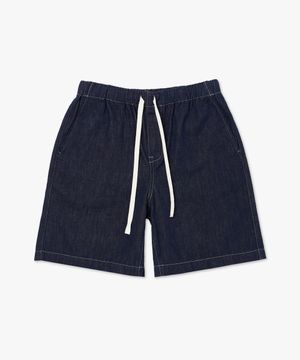 논페이드 밴딩 버뮤다 데님 쇼츠 L03 다크 인디고