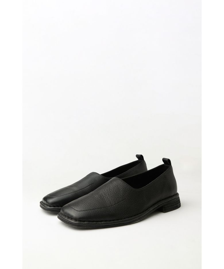 Square Toe Loafer - Black
