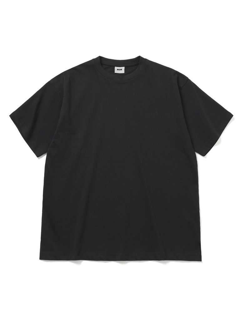 레이어드 크루넥 반팔 티셔츠 [BLACK]