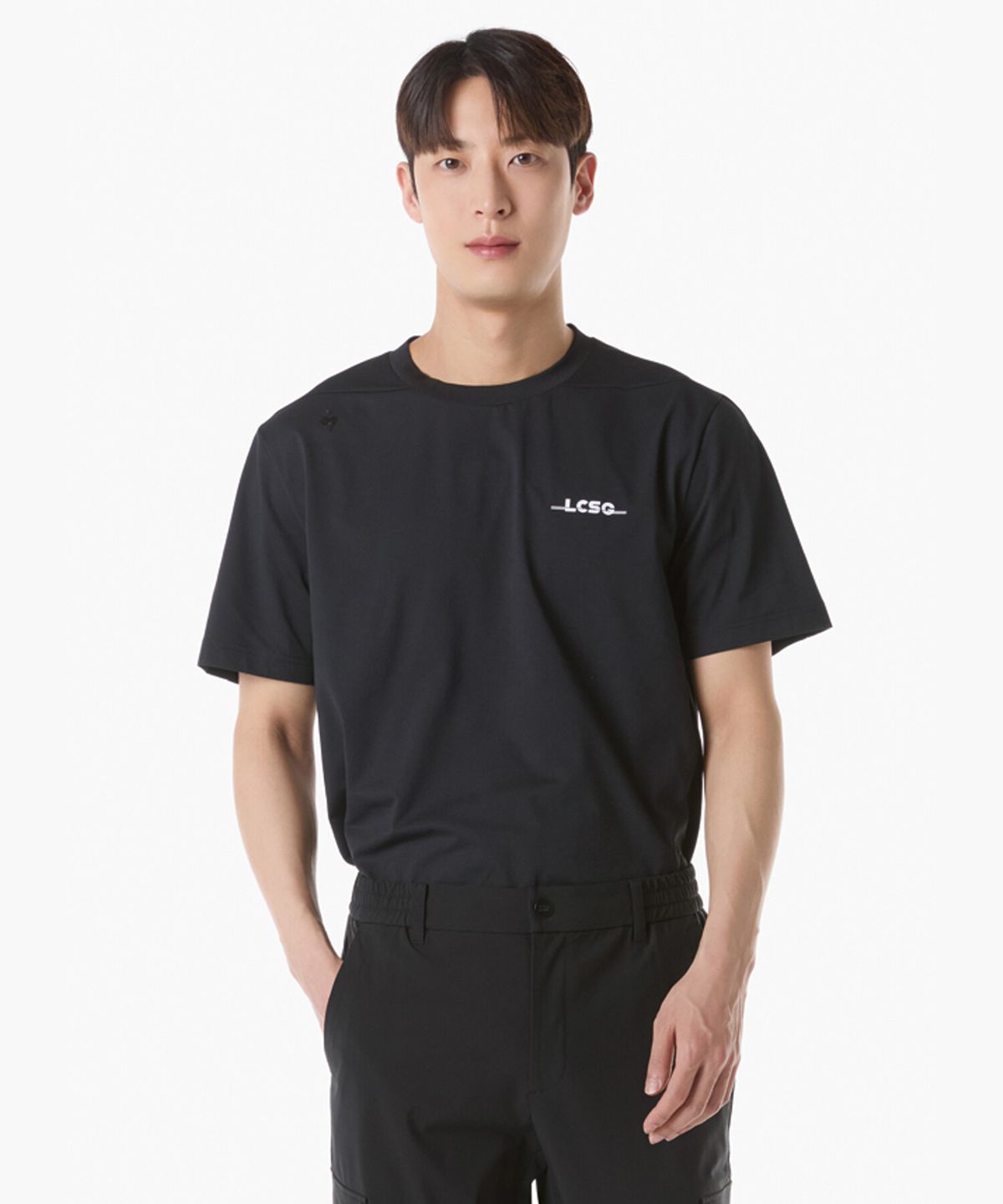 르꼬끄 골프(LECOQ GOLF) 기능성 패턴 라운드 티셔츠 (GQ221MRS59)