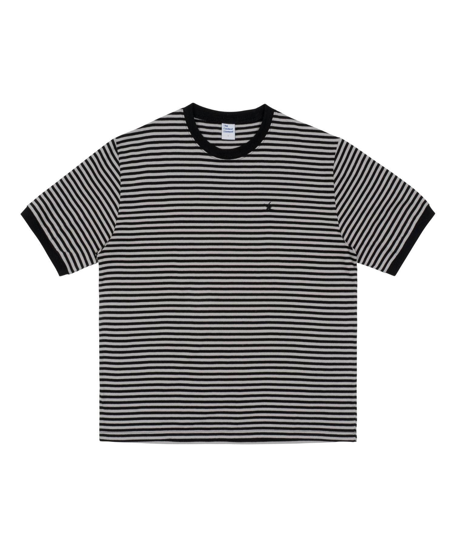 【THE COLDEST MOMENT】TCM mini logo stripe longsleeve/追跡付 THE COLDEST MOMENT】TCM mini logo stripe longsleeve/追跡付