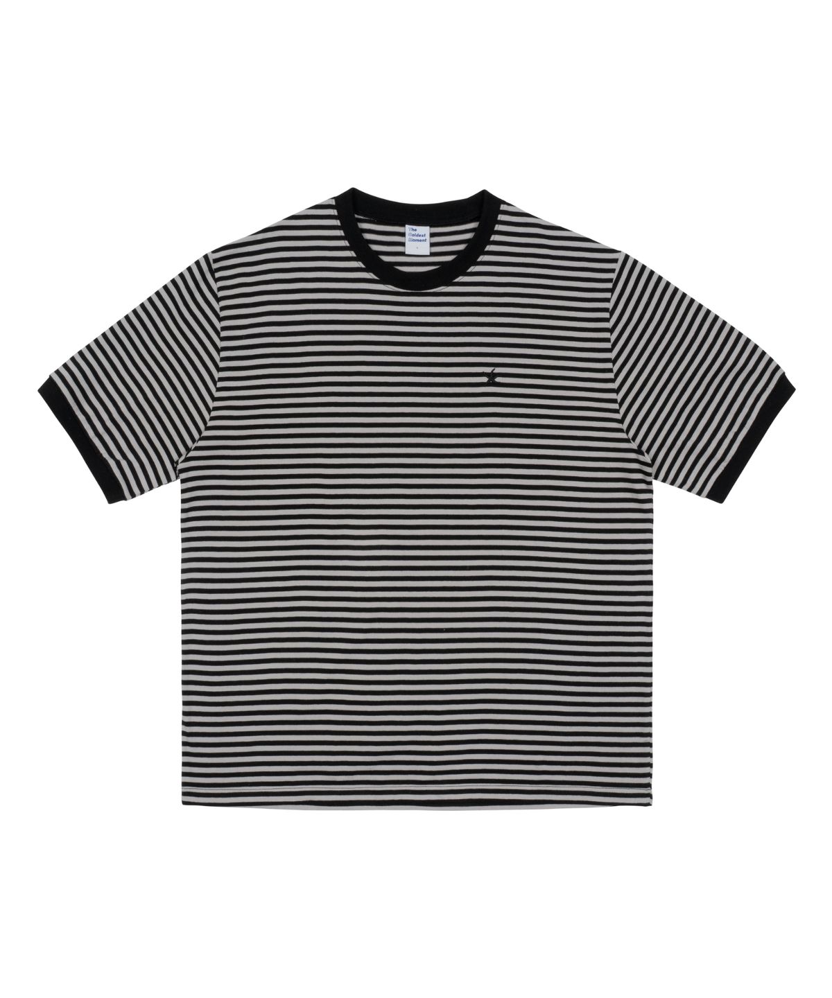 더콜디스트모먼트(THE COLDEST MOMENT) TCM mini logo stripe ringer T (black)