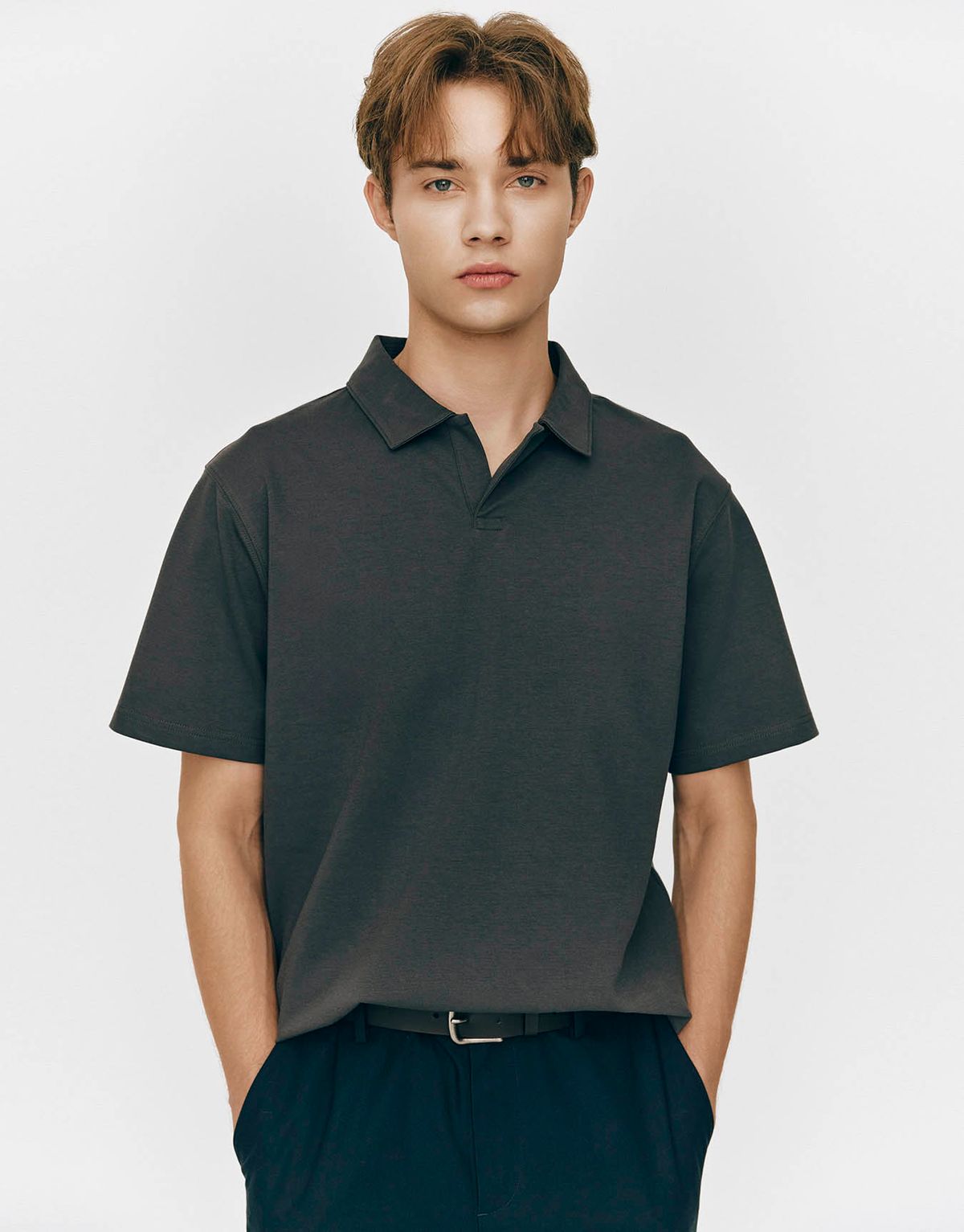 지오다노(GIORDANO) 폰테 슬릿넥 폴로 반팔티 015504 [4color]