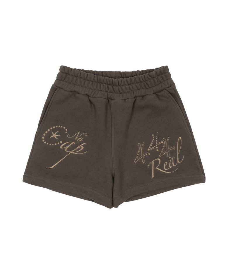 (w) TCM cap short sweat pants (brown)