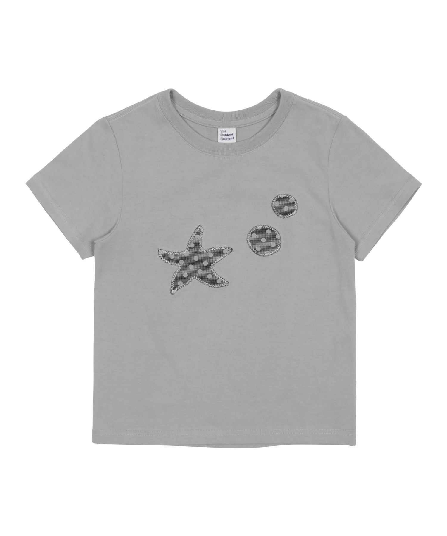Tシャツ・カットソー THE COLDEST MOMENT w starfish dot patch T grey MUSINSA | THE COLDEST MOMENT (w) TCM starfish dot patch T (grey)