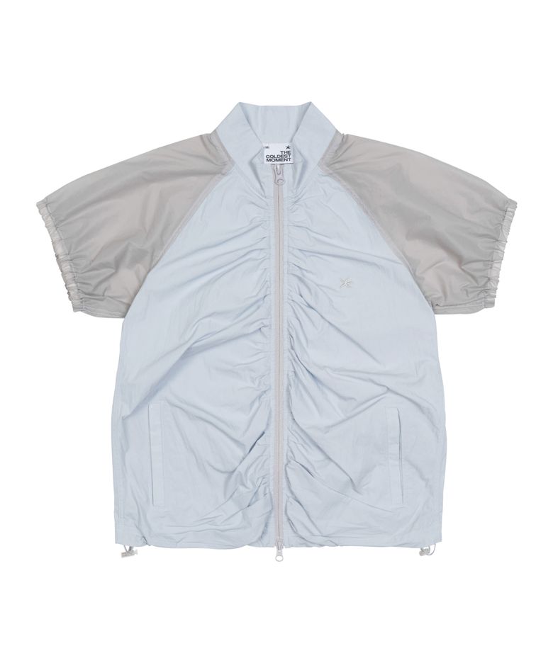 (w) TCM shirring half windstoper (sky blue/grey)