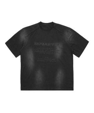 SEPARATISM SHOULDER T-SHIRT WASHING BK