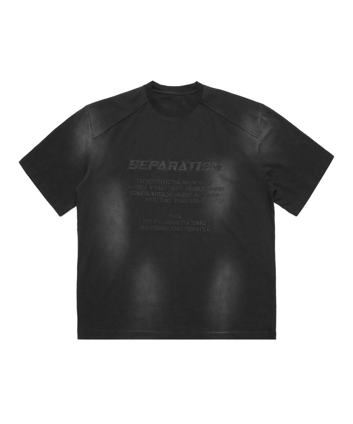 포스센스티브(FORCESENSITIVE) SEPARATISM SHOULDER T-SHIRT WASHING BK