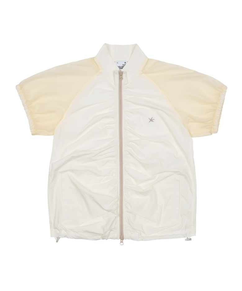 (w) TCM shirring half windstoper (ivory/beige)