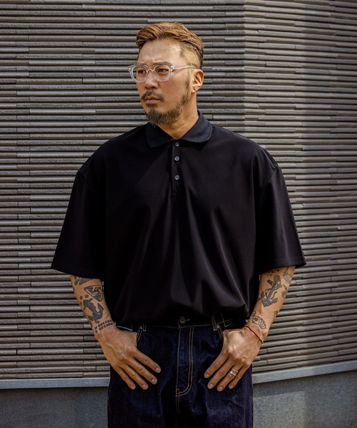 러기드하우스(RUGGED HOUSE) 드라이 쿨링 PK T-SHIRTS 블랙