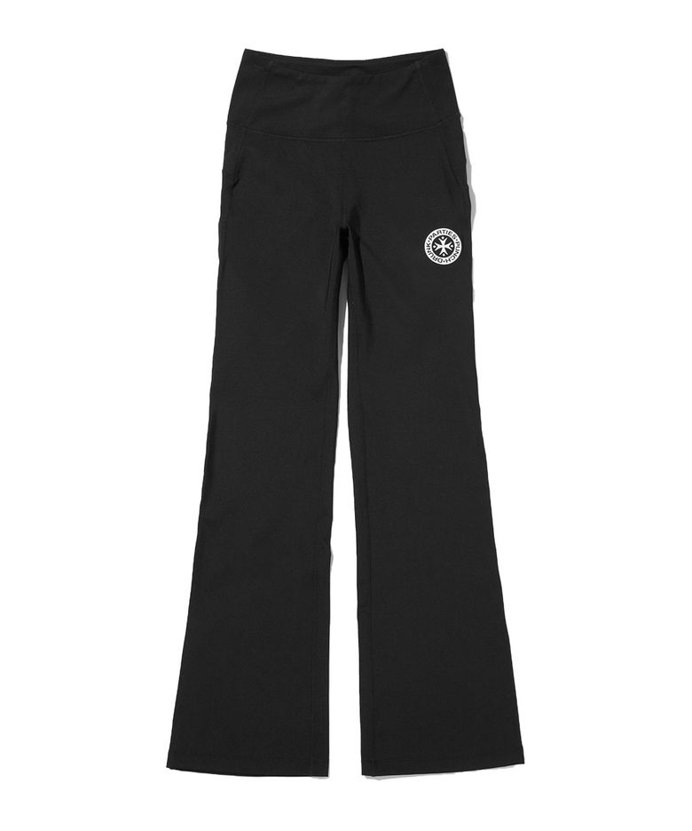 Circle Logo Gear Flare Pants (BLACK)