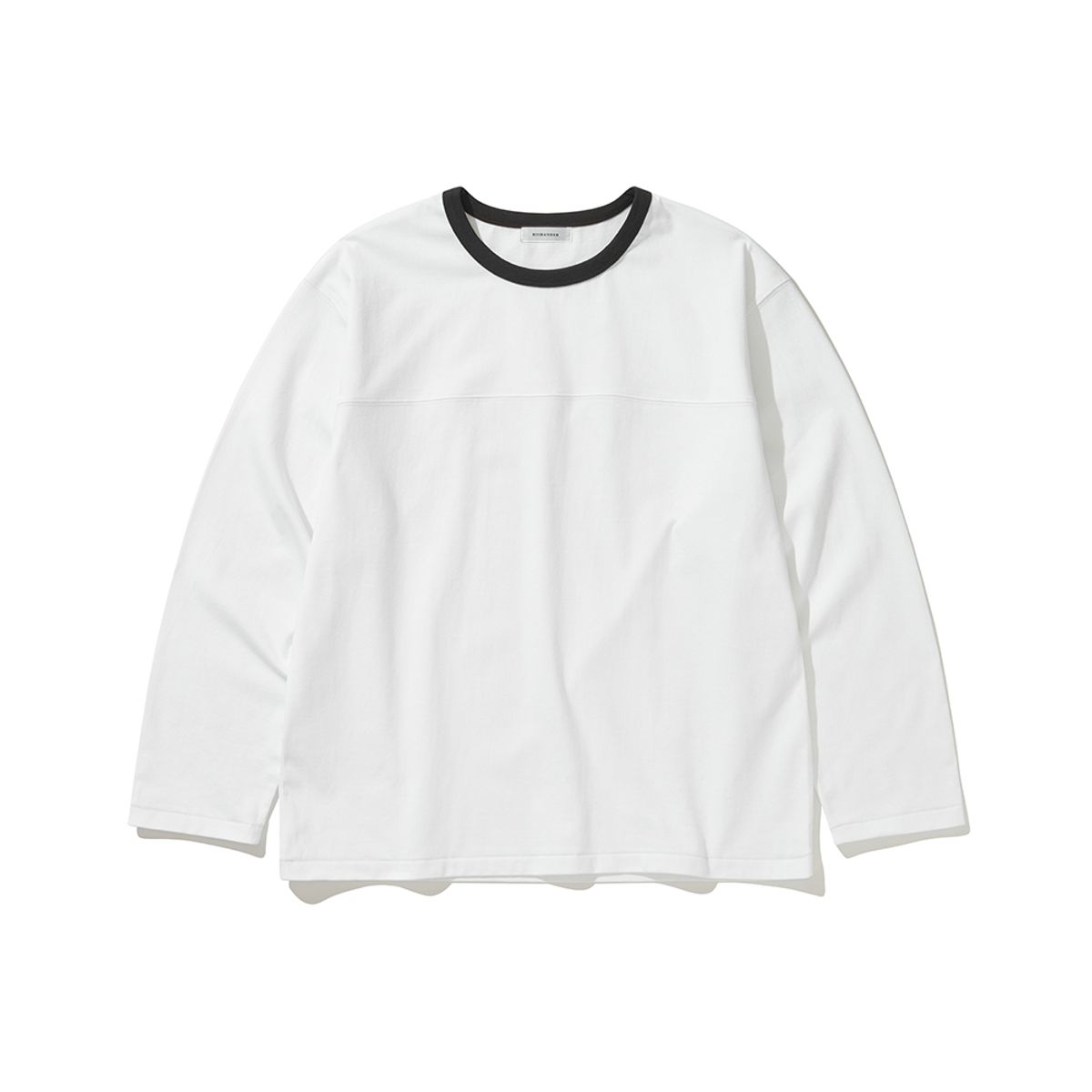 히즈핸더(HISHANDER) RINGER LONG SLEEVE T-SHIRTS WHITE/D.GREY