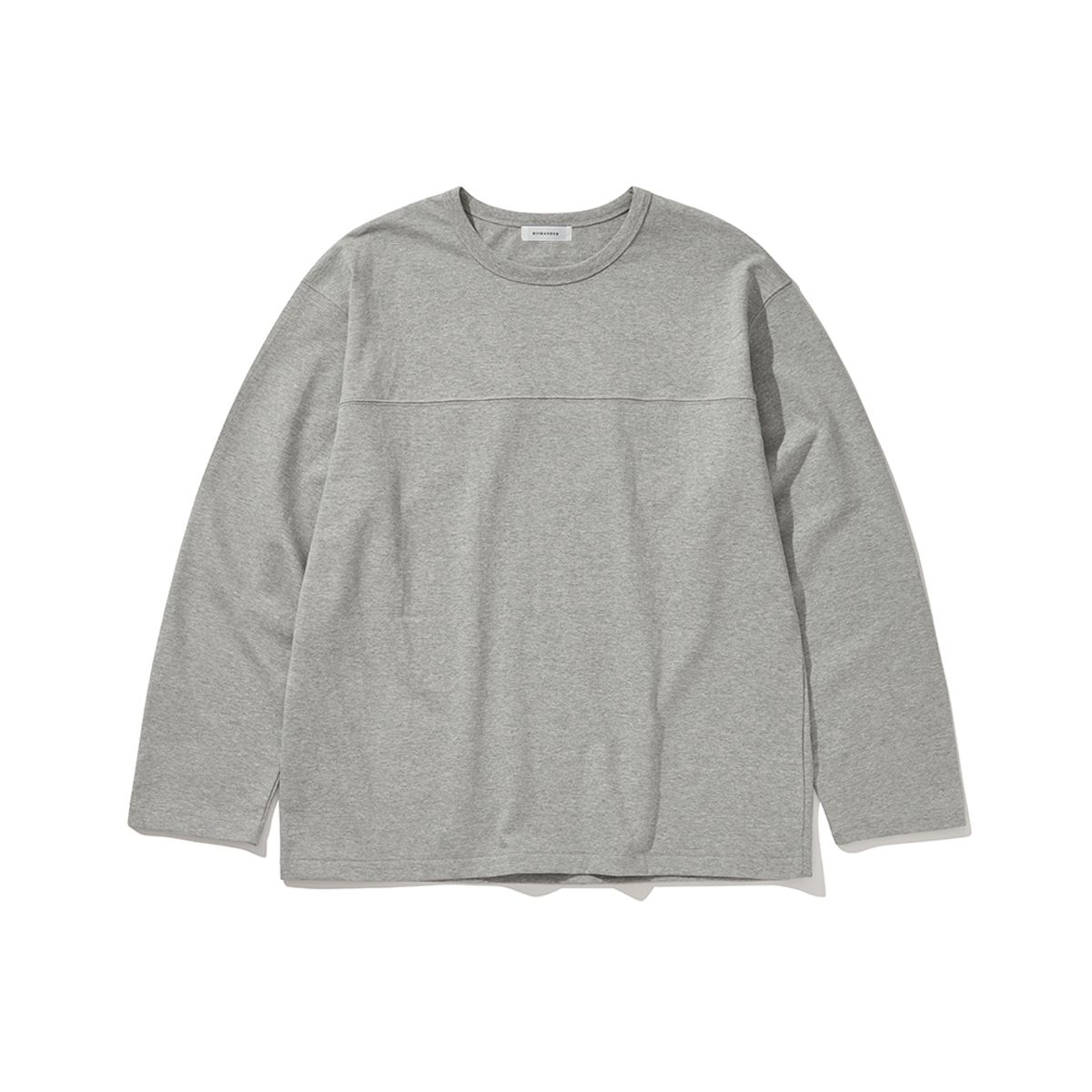 히즈핸더(HISHANDER) RINGER LONG SLEEVE T-SHIRTS MELANGE GREY
