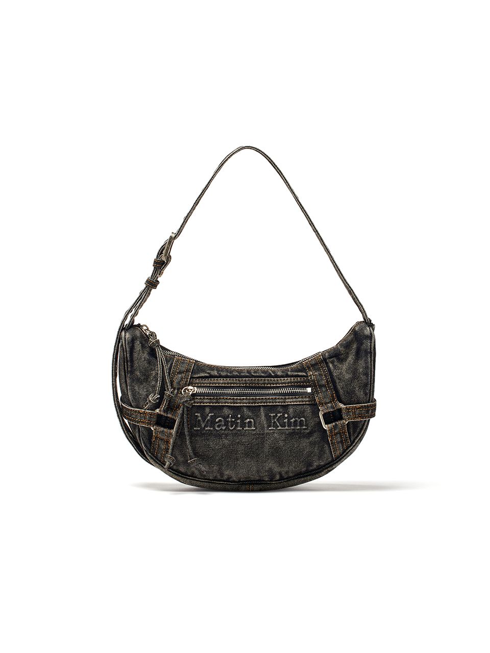 Matin Kim☆MATIN WASHED DENIM MINI HOBO BAG MATIN WASHED DENIM MINI HOBO BAG IN BLUE – Matin Kim