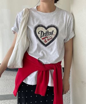 더블 레이어 레벨 하트 반팔 티셔츠 (3color)