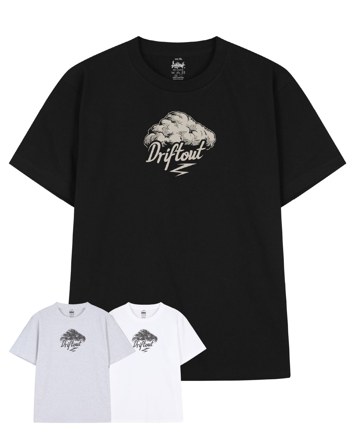 드리프트아웃(DRIFTOUT) 클라우드 드리프트아웃 썬더 반팔 티셔츠 (3color)