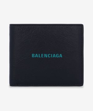 캐쉬 반지갑 - 블랙:스카이 블루 / 5945492AAOD1074