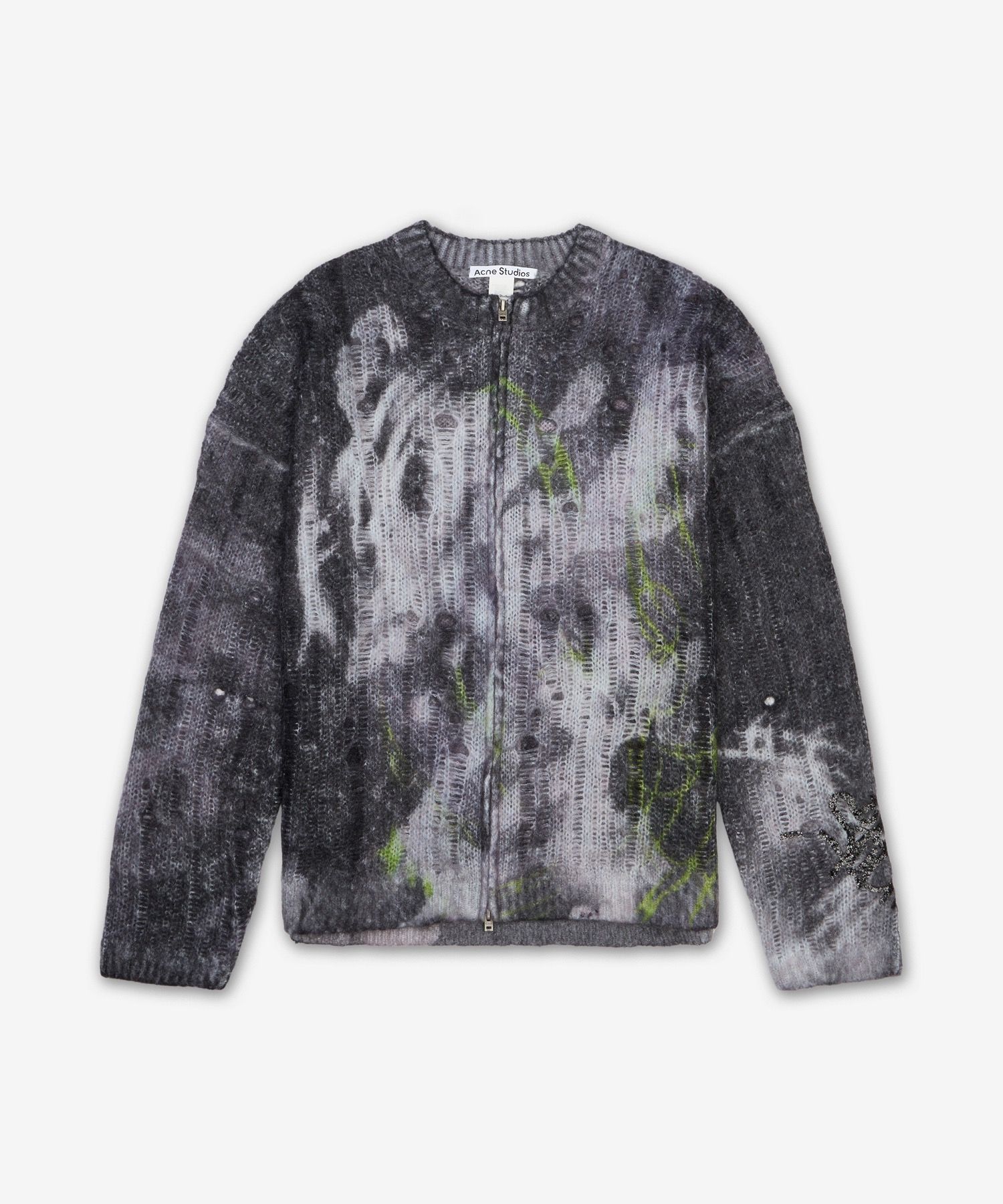 MUSINSA ACNE STUDIOS Printed Knit Cardigan Black B60356900