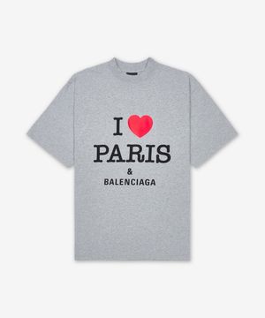 오버레이어 폴리티컬 캠페인 미디움핏 반소매 티셔츠 - 헤더 그레이 / 764235TSVI41300