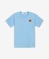 레드 하트 엠블럼 반소매 티셔츠 - 블루 / AXT2720511