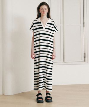 썸머 피케 니트 드레스_화이트