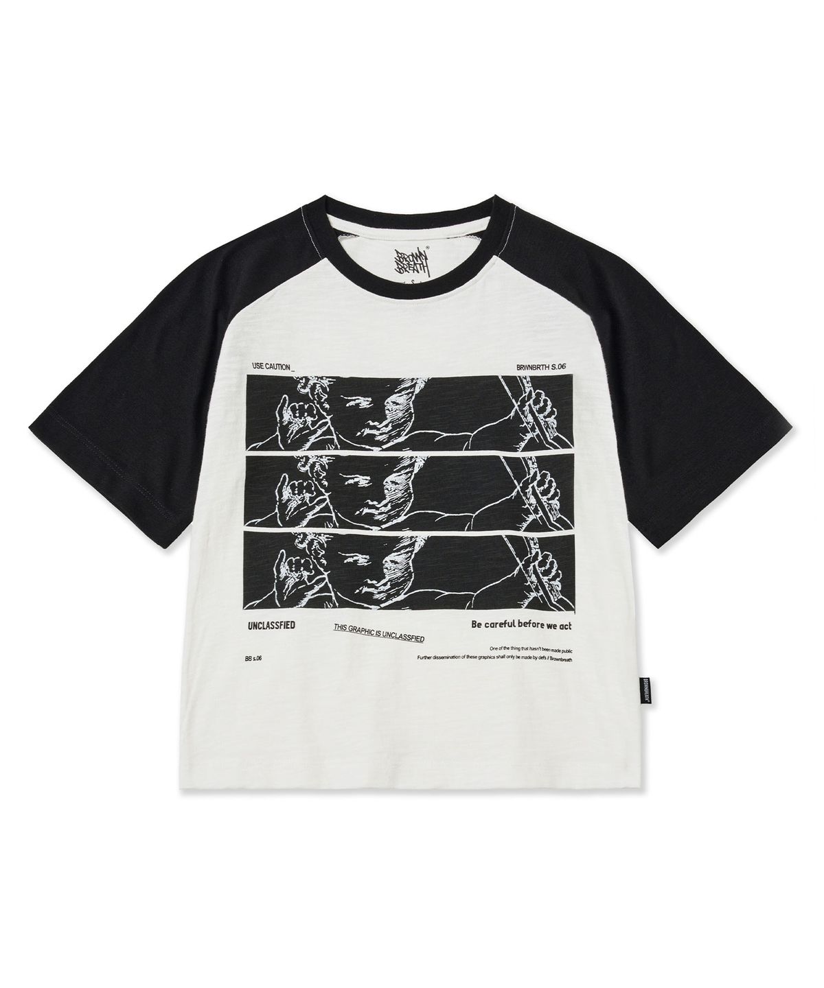 브라운브레스(BROWNBREATH) W UNCLASSIFIED RAGLAN CROP TEE - WHITE