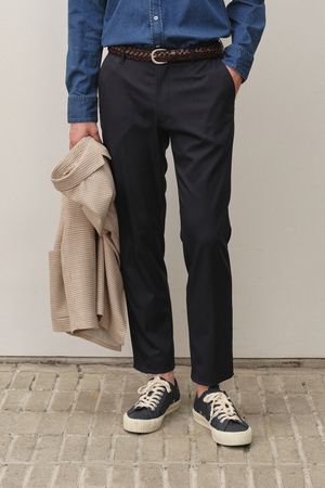 면 터치 스탠다드 팬츠 네이비 BNESTA303NY