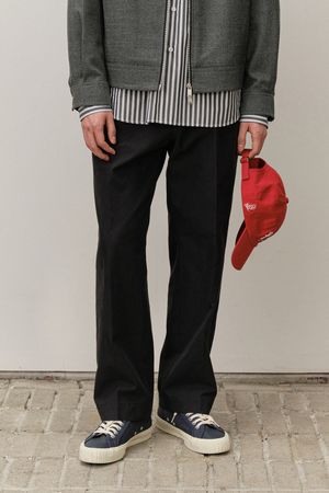 루즈 핏 트윌 팬츠 블랙 BNESTA312BK