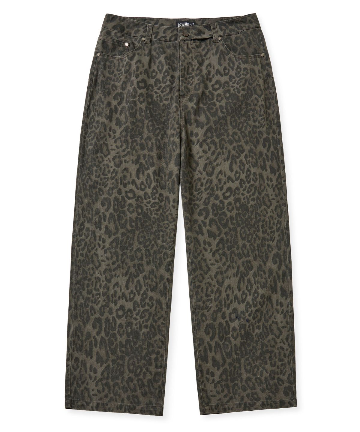 브라운브레스(BROWNBREATH) TAG LEOPARD PANTS - BLACK