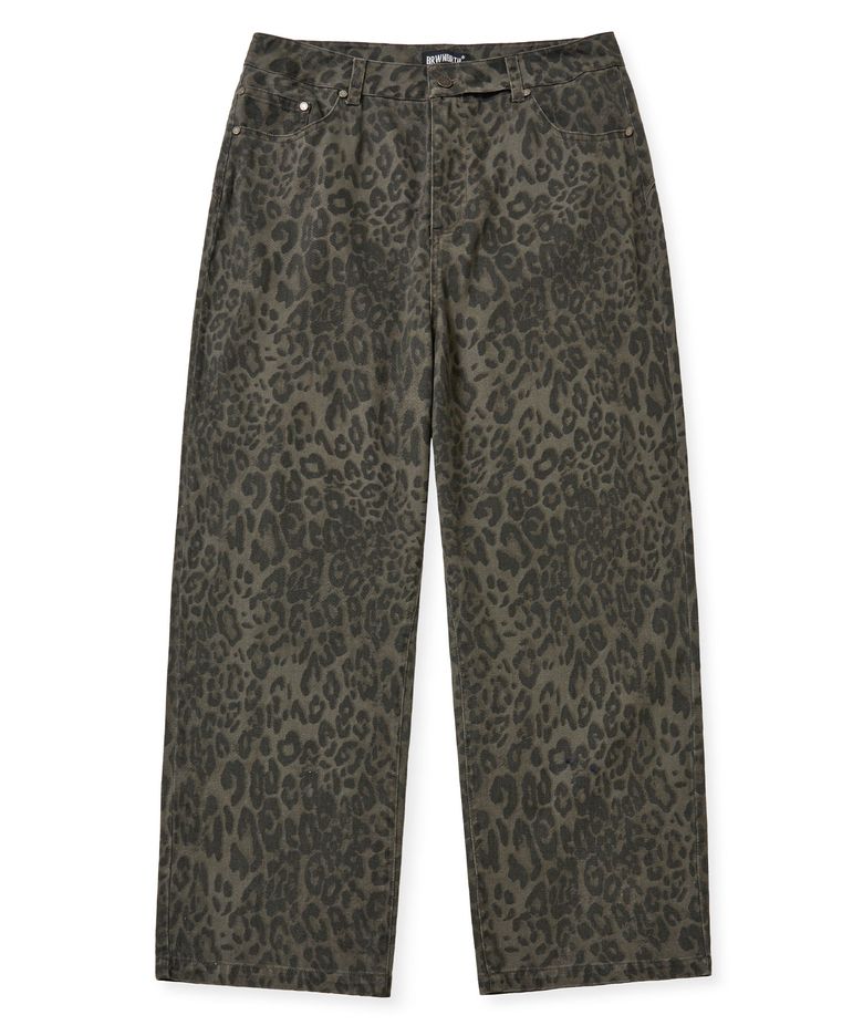TAG LEOPARD PANTS - BLACK