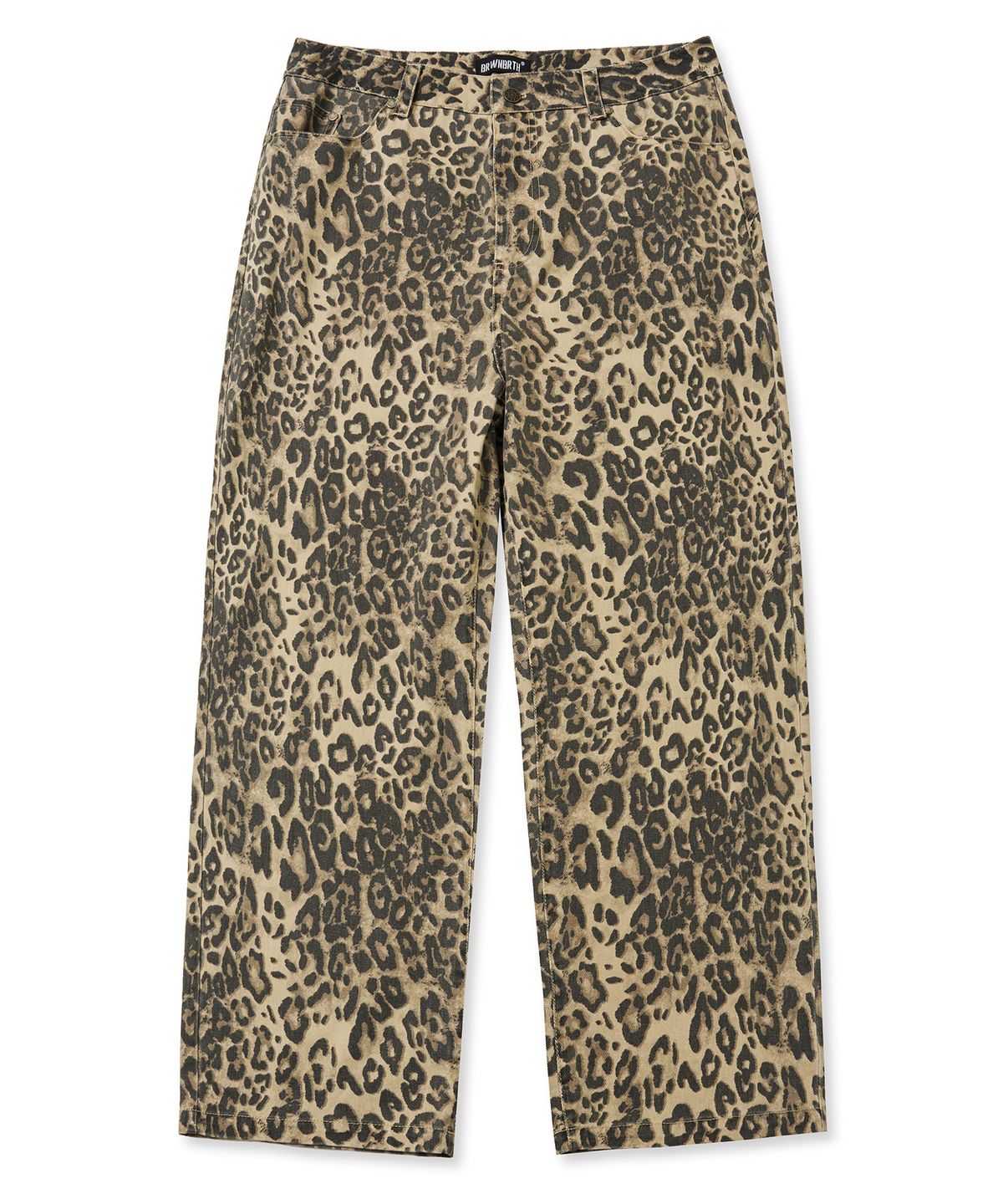 브라운브레스(BROWNBREATH) TAG LEOPARD PANTS - BEIGE