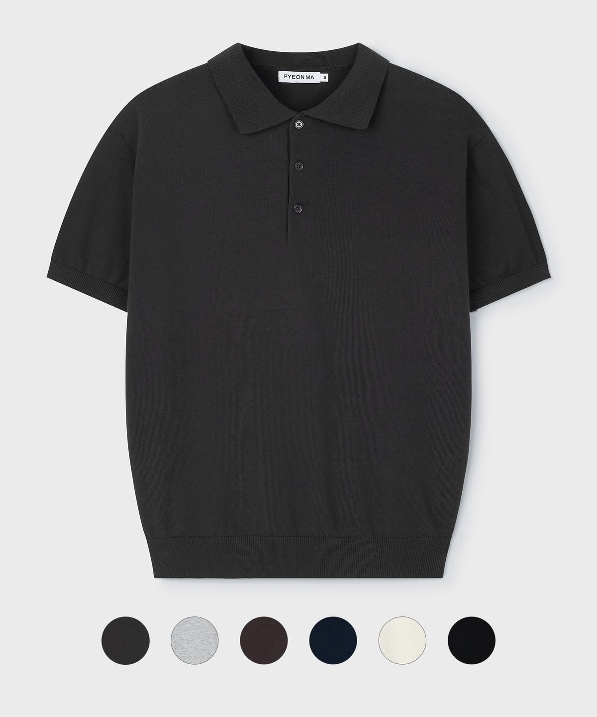 편마(PYEON MA) Cotton Short Sleeve Polo Knit - 6color