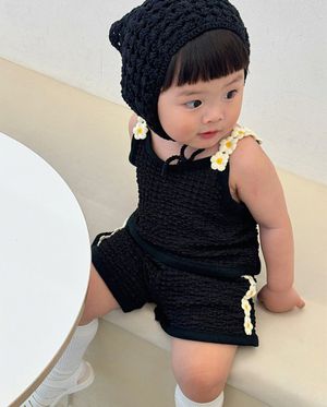 젤리 플라워 상하세트_블랙