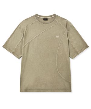 CURVE PIGMENT TEE - BROWN