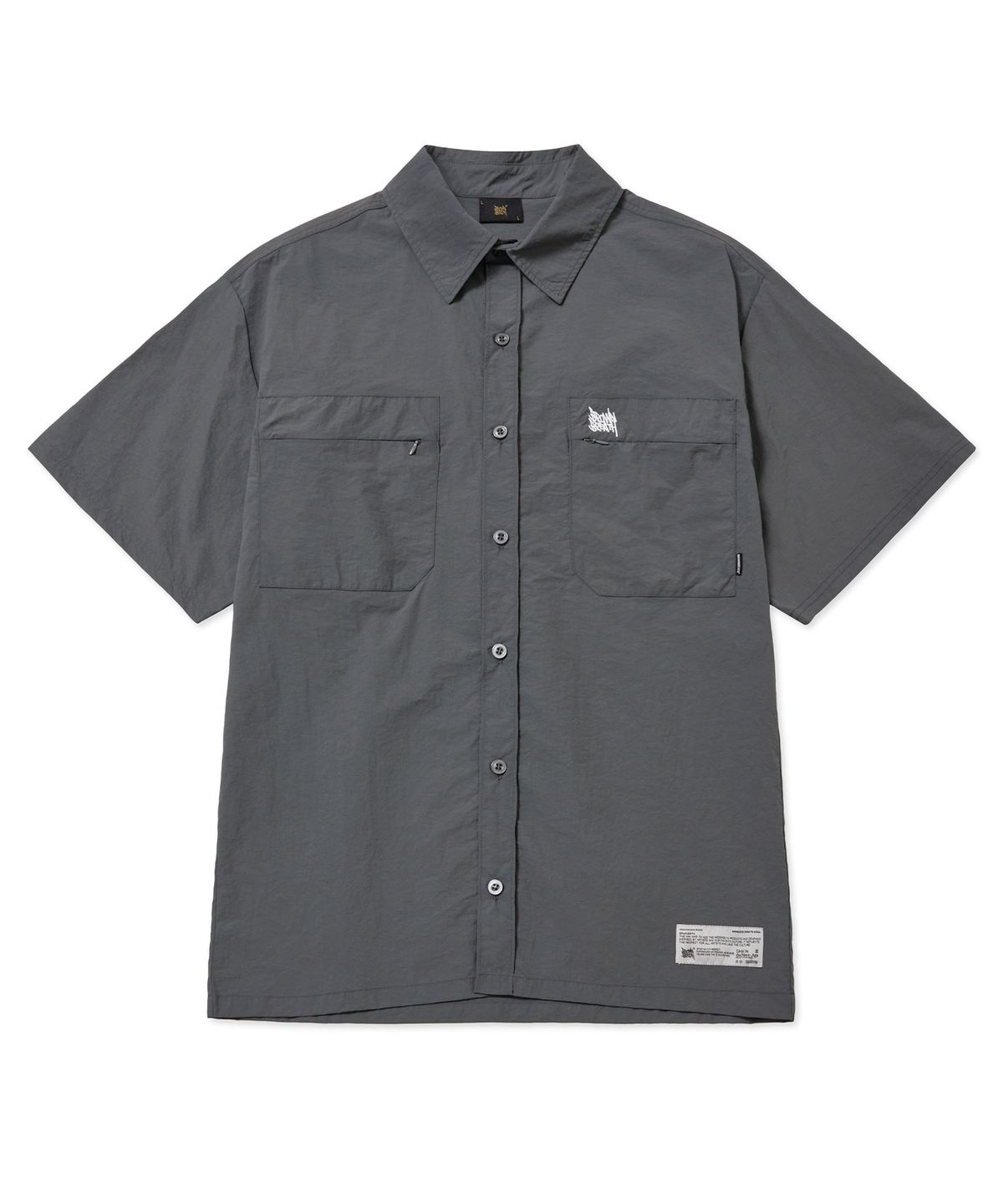 브라운브레스(BROWNBREATH) NYLON WORK SHIRTS - DARK GREY