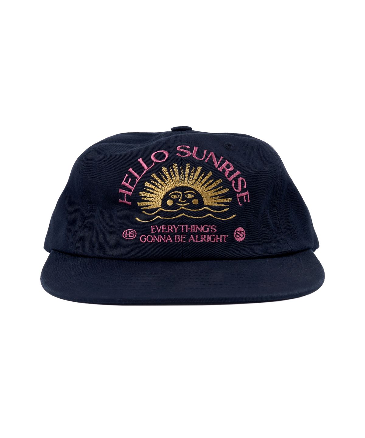 헬로 선라이즈(HELLO SUNRISE) Washed Two Tone Arch Logo 6panel Cap_Navy