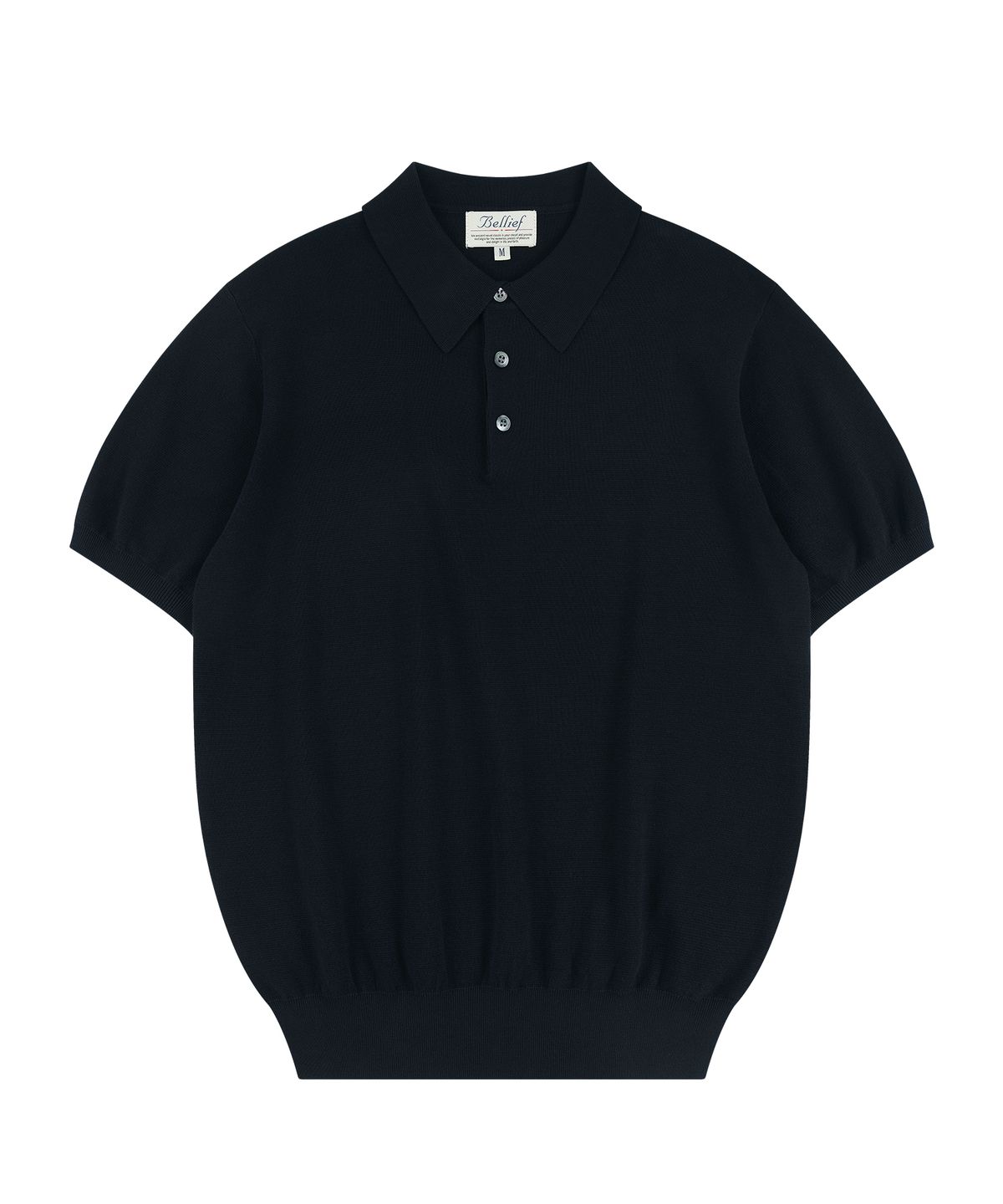 벨리프(BELLIEF) Essential Comfort Short Sleeve Polo Knit (Navy)