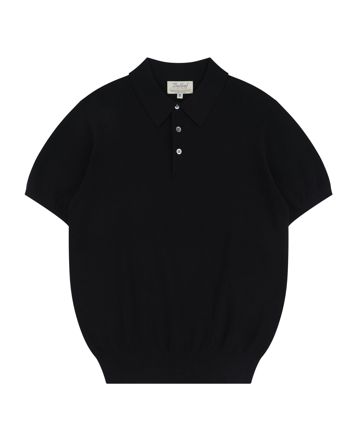 벨리프(BELLIEF) Essential Comfort Short Sleeve Polo Knit (Black)