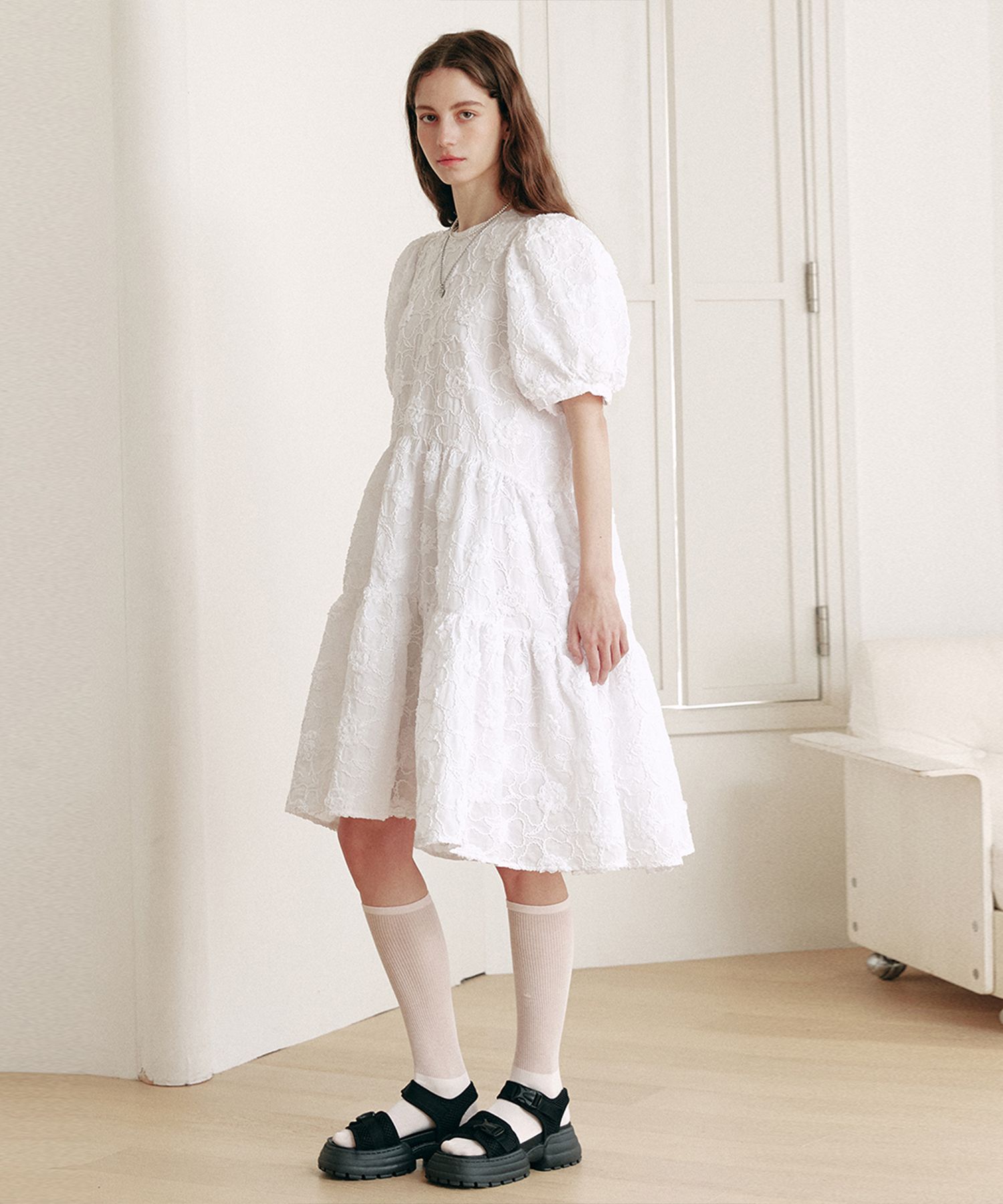 [DEWE DEWE] コットンキャンディードレス MUSINSA | DEW E DEW E Cotton Candy Dress_White