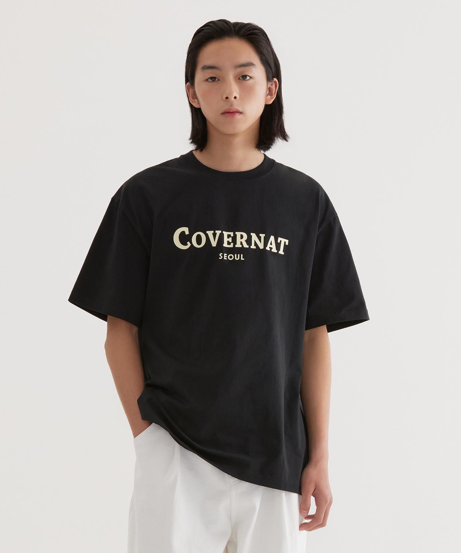 Tシャツ・カットソー COVERNAT Souvenir Seoul T-shirt Black MUSINSA | COVERNAT Seoul Logo T-Shirt Black