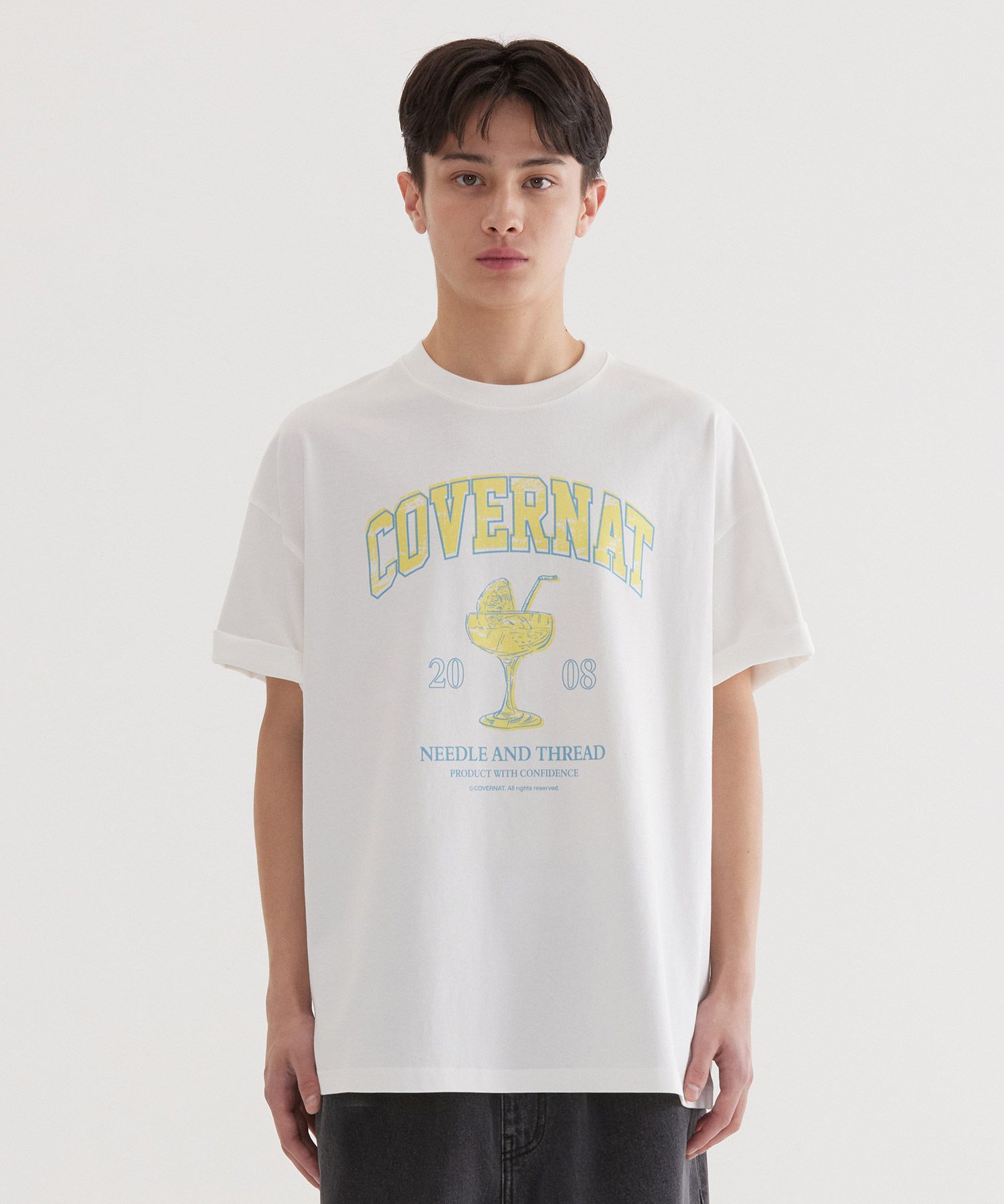COVERNATのCocktail Graphic T-Shirt 全2色 MUSINSA公式 | COVERNAT Cocktail Graphic T-Shirt White