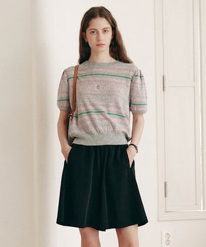 멀티 컬러 니트_그레이