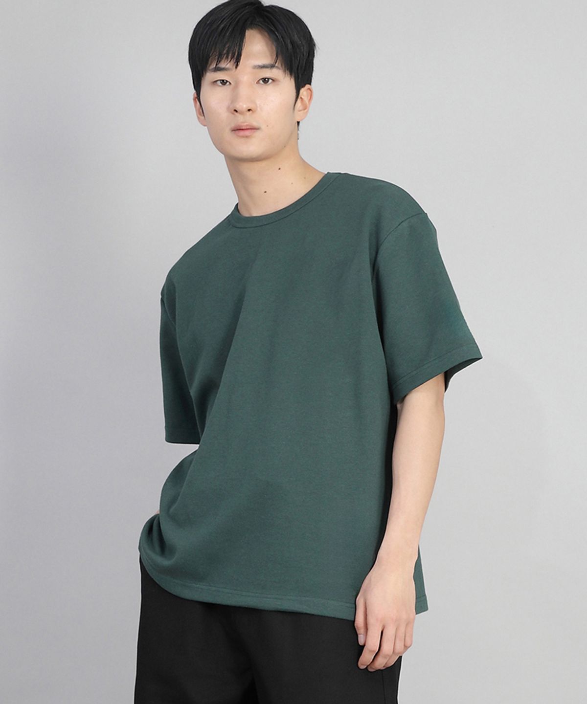 세인트크루(SAINTCREW) R넥 무지 반팔티 BRS-826 다크그린