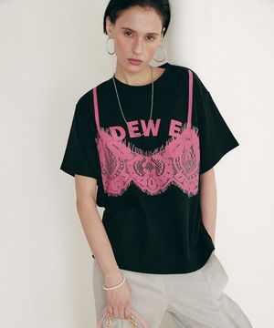 뷔스티에 프린트 탑_블랙