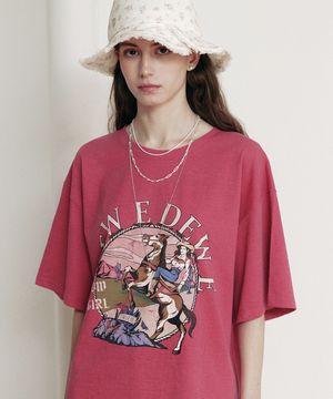 오버핏 카우 탑_레드