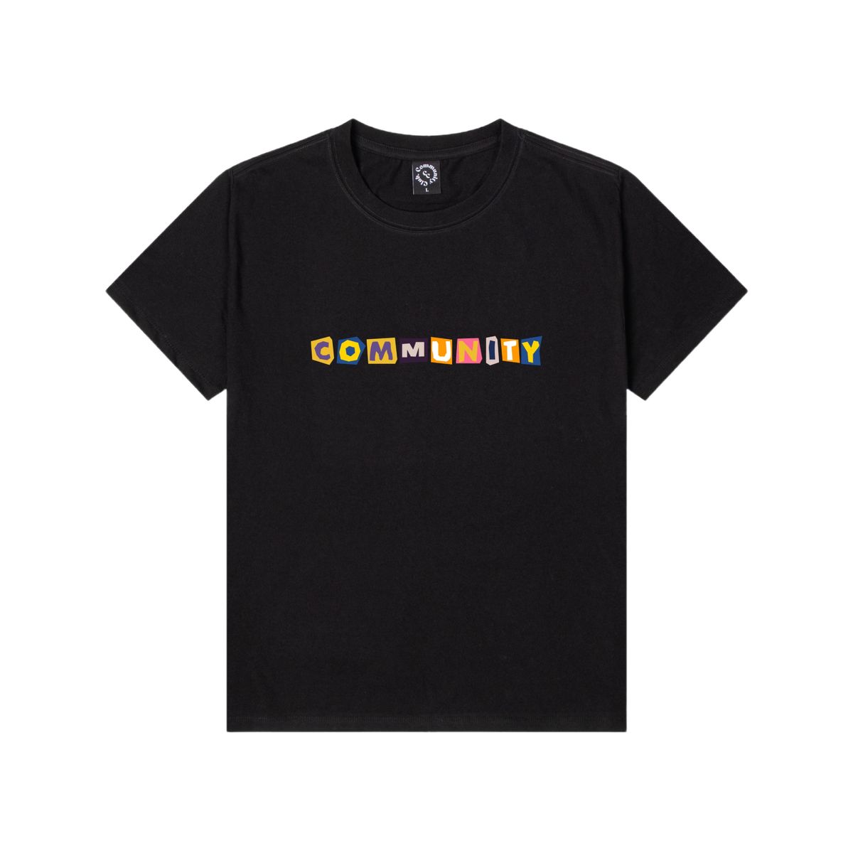 커뮤니티클럽(COMMUNITY CLUB) RANSOM LETTER TEE Black