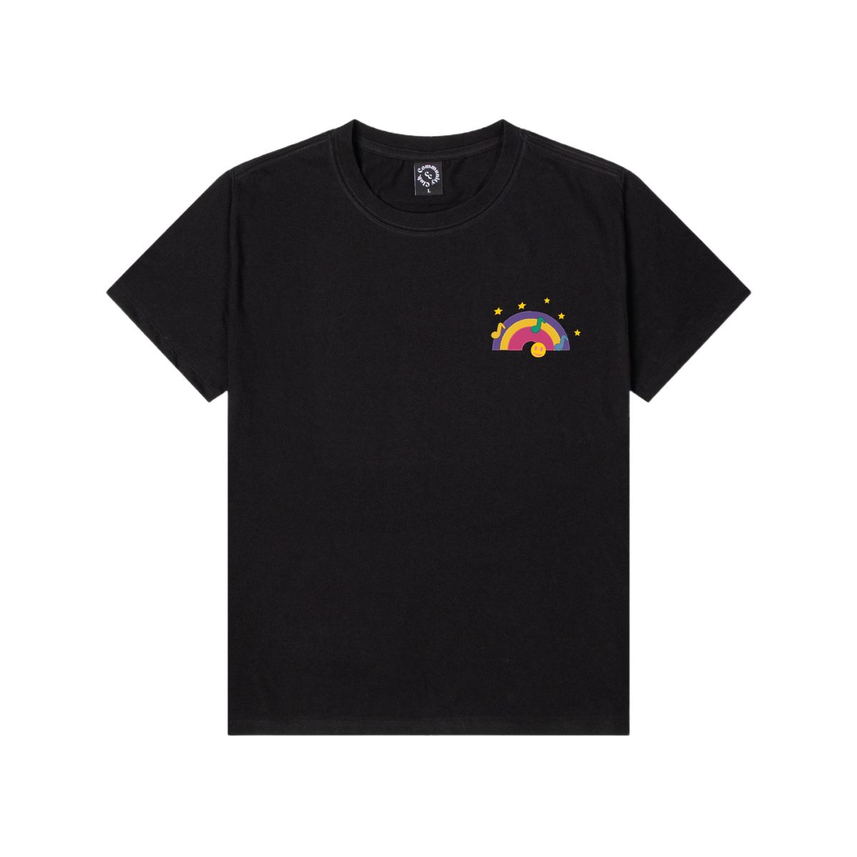 커뮤니티클럽(COMMUNITY CLUB) RAINBOW TEE Black
