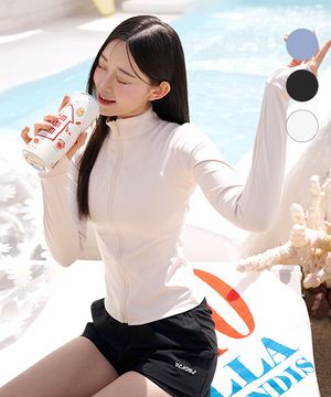 클레어 핑거홀 집업 래쉬가드